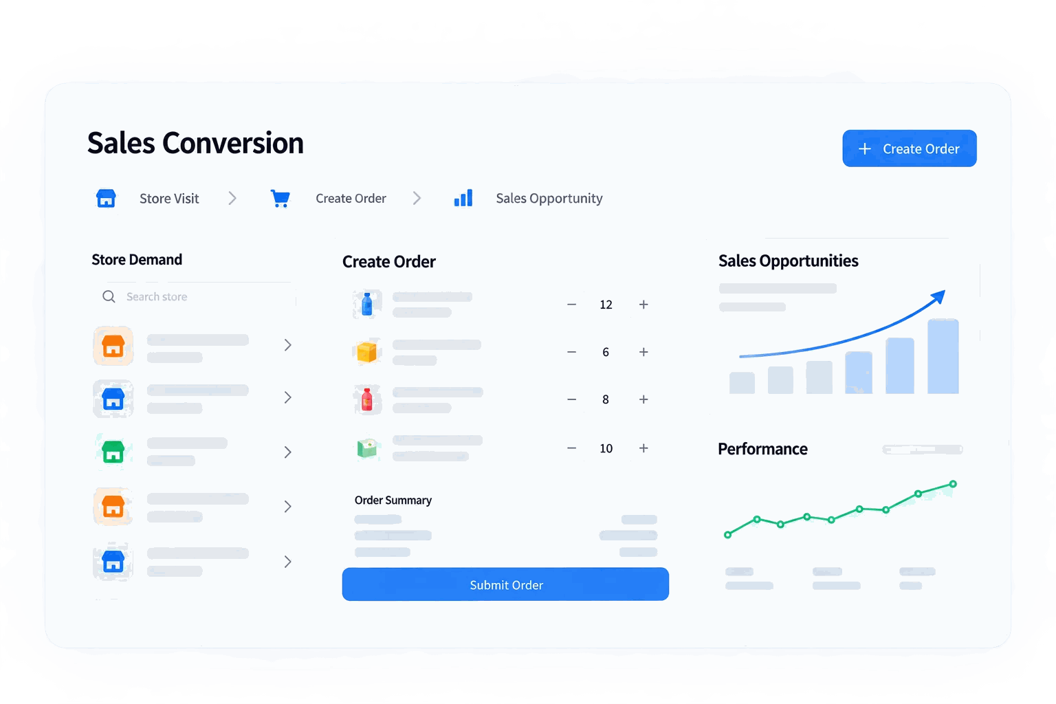 Airpalm SFA sales conversion workspace